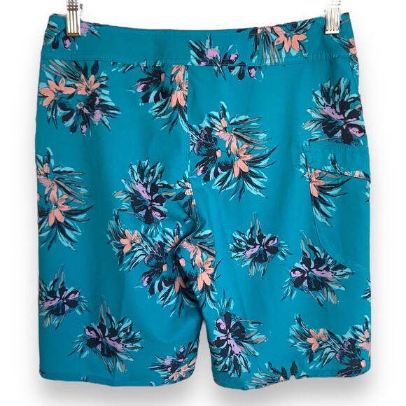 Volcom Mens Shorts Sz 29 Board Manic 2 Trunks‎ Blue Combo 4 Peach Floral NEW - Picture 6 of 8